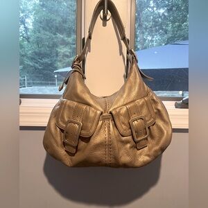 Cole Haan gold hobo bag